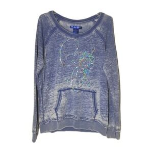 Vintage Y2K Cowgirl Tuff 99 Womens Juniors XL Sequin Pull Over‎ Light Sweater